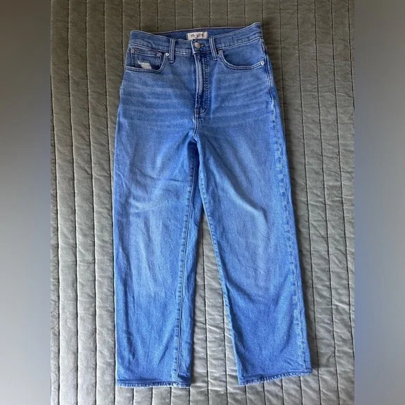 Madewell Women’s The Perfect Vintage Straight Cropped Jean in Montville Wash - Picture 2 of 8